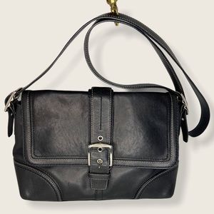 Coach Hampton Buckle Flap Shoulder Bag